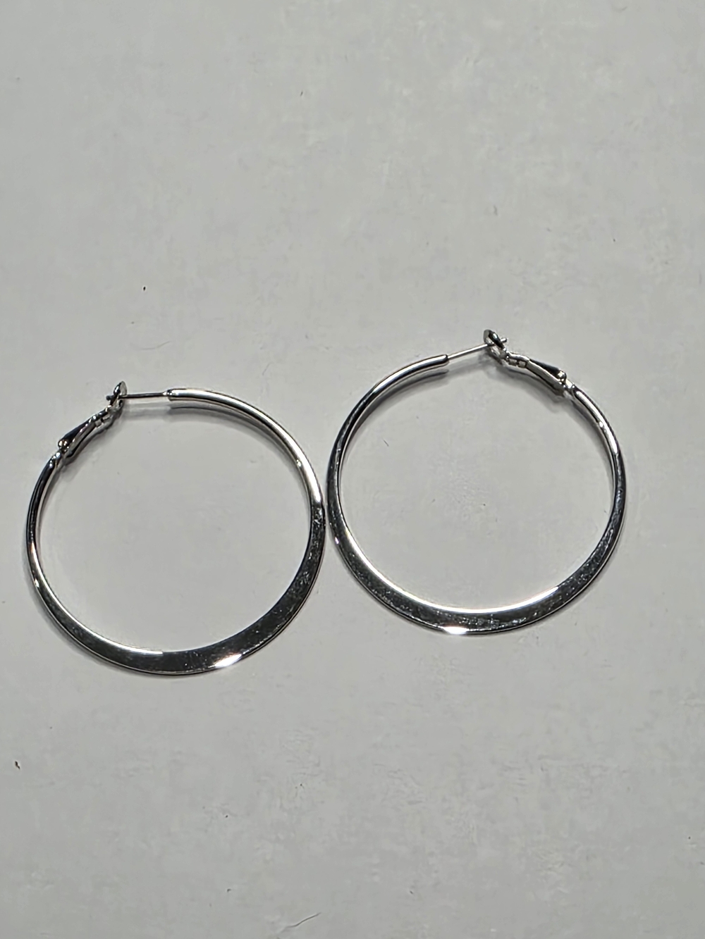 Amazon Silver Shiny Hoop Earrings - Women's Jewelry